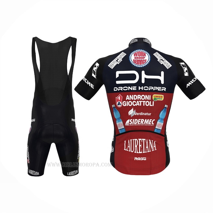 2022 Ropa Ciclismo Androni Giocattoli Negro Rojo Mangas Corta y Culotte Corto